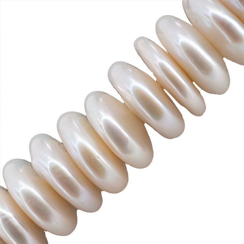 Perla Cultivada Luneta 5x15mm Blanco