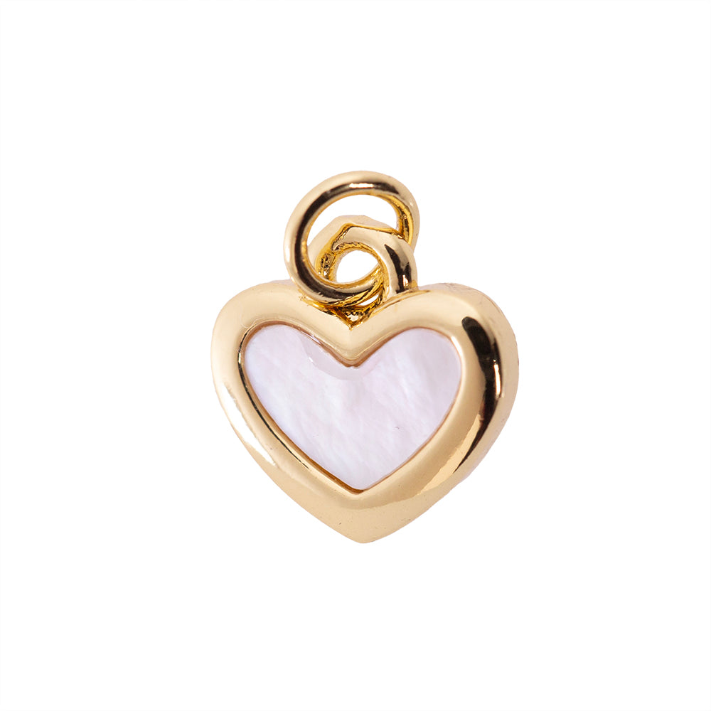 Dije Chapa Corazón con Concha 11.5x11mm Dorado