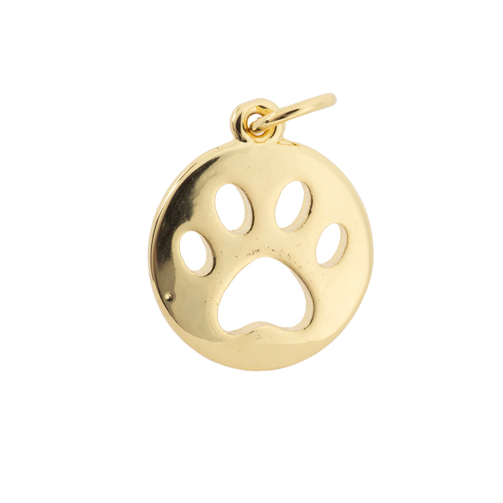 Dije Huella de Perro 15x12.7mm Dorado