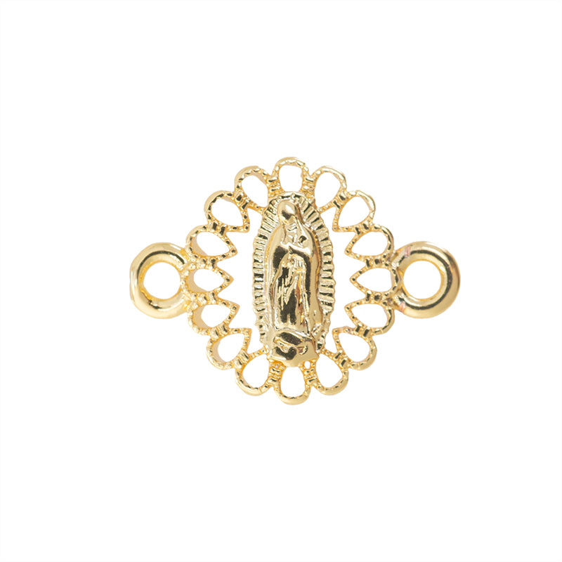 Separador Chapa Virgen de Guadalupe 14x10mm Dorado