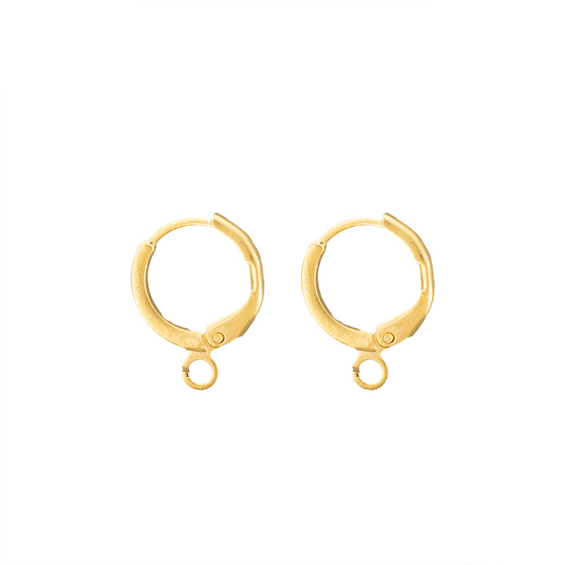 Arracada Redonda 11.5x15mm Dorado Brillante