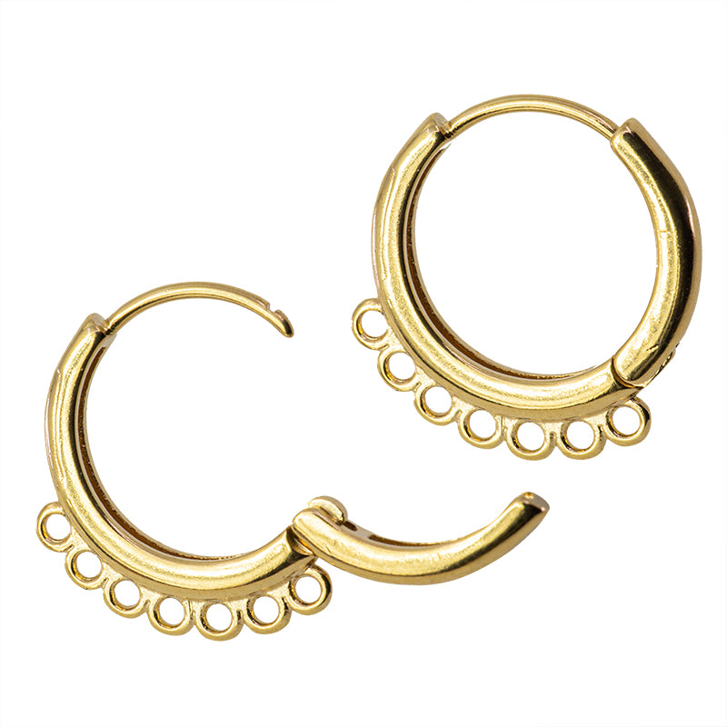 Arracada Chapa Redonda 17x16mm Dorado