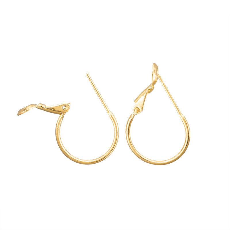 Arracada Gota 24x16mm Dorado Brillante