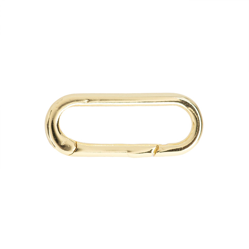 Broche Chapa Oval 25x10mm Dorado