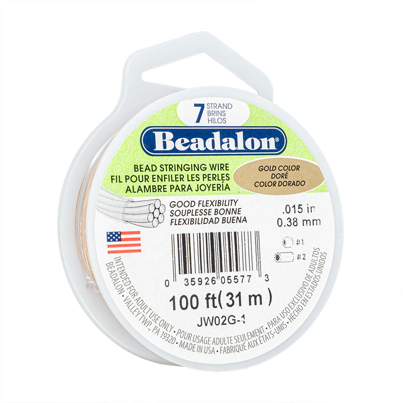 Cable de Acero 7 Hilos 0.38mm Dorado