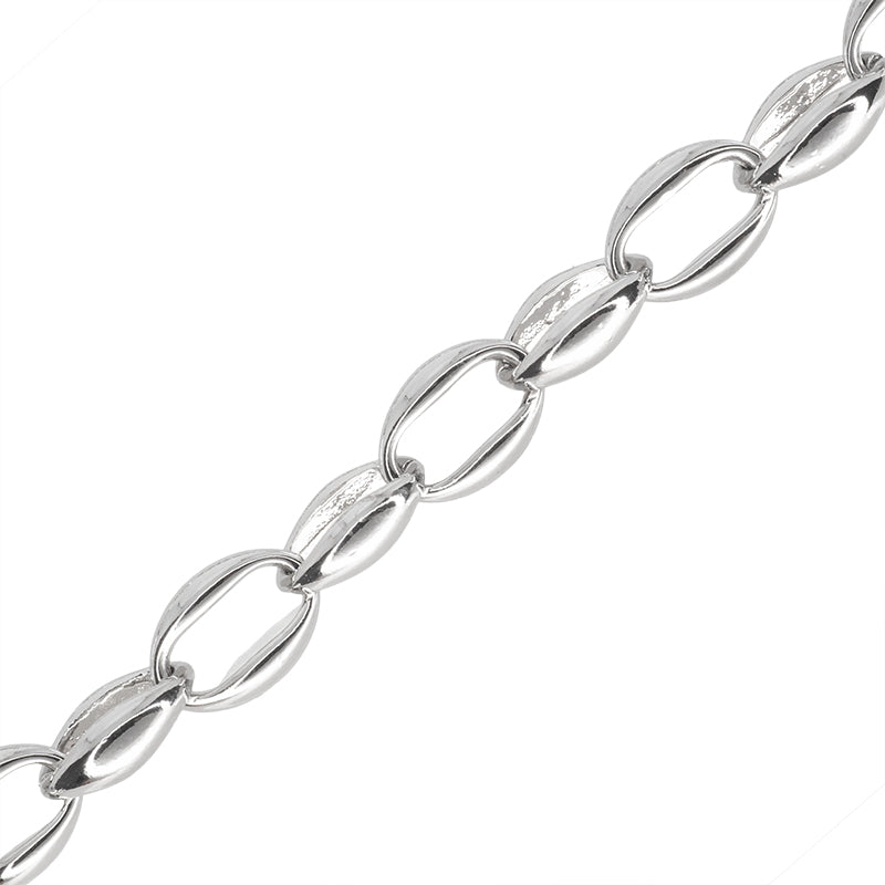 Cadena Eslabón Oval 16x11mm Plateado