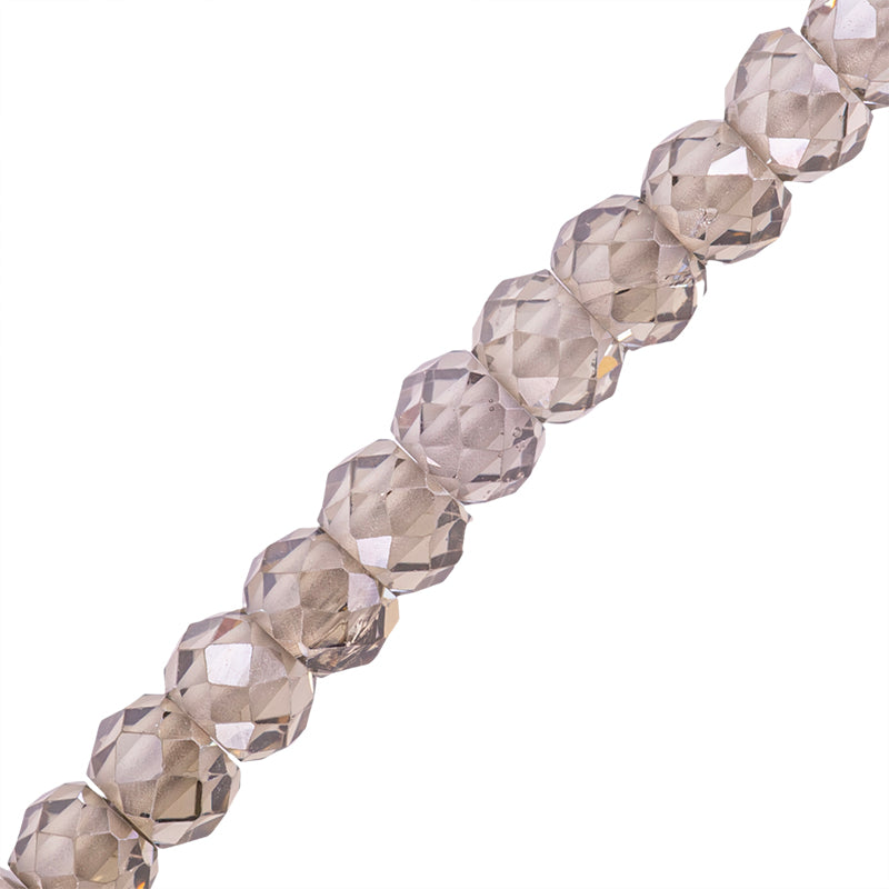 Circonia Rondela Facetada 2x3mm Gris