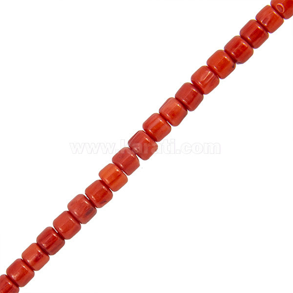 Coral Moneda 3.2x4mm Rojo