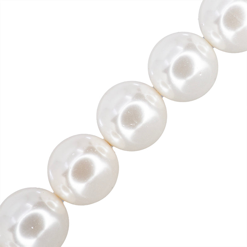Perla de Concha Esfera 12mm Blanco