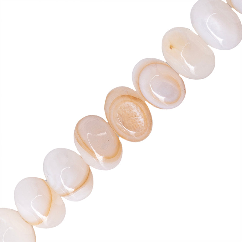 Perla de Concha Rondela 3x5mm Beige