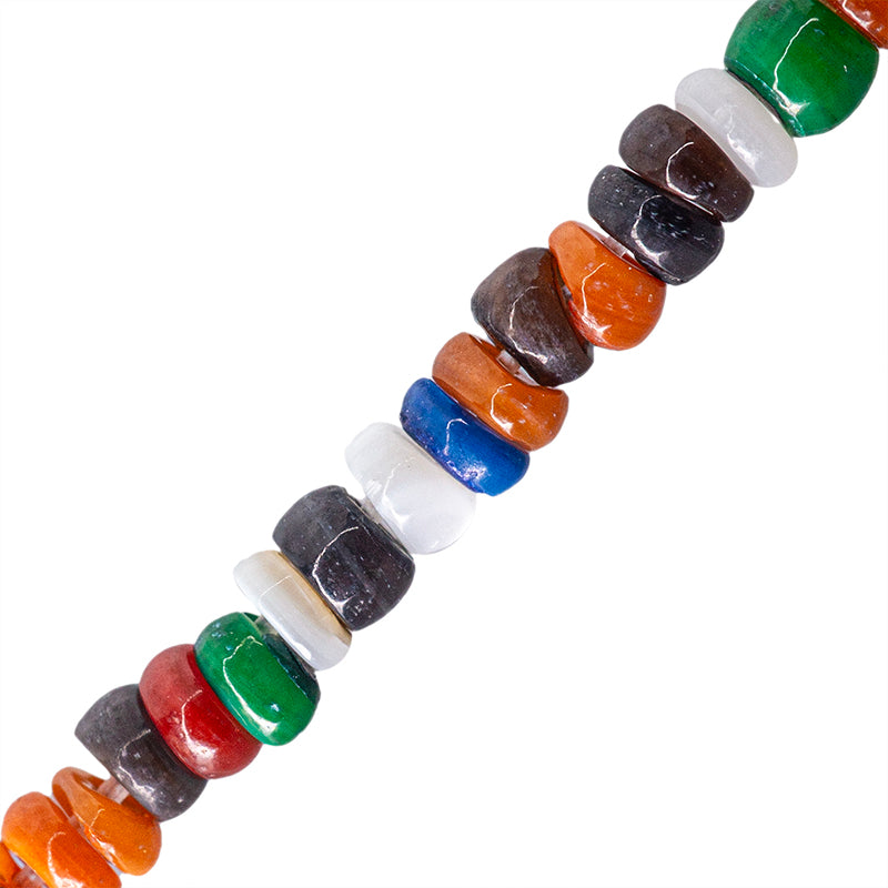 Perla de Concha Rondela 1.5x3.5mm Multicolor Azul Verde