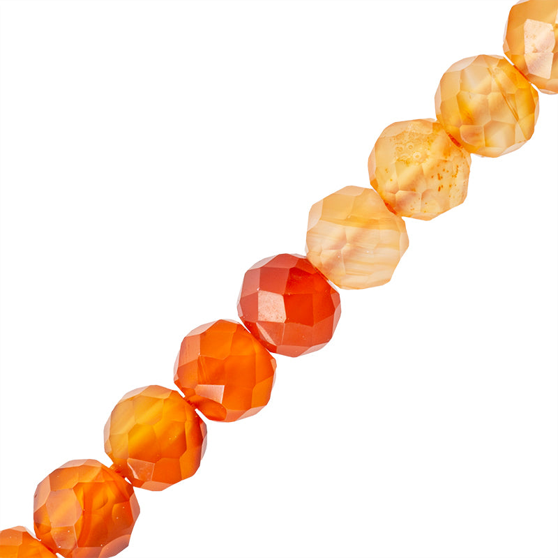 Cornalina Esfera Facetada 3mm Naranja