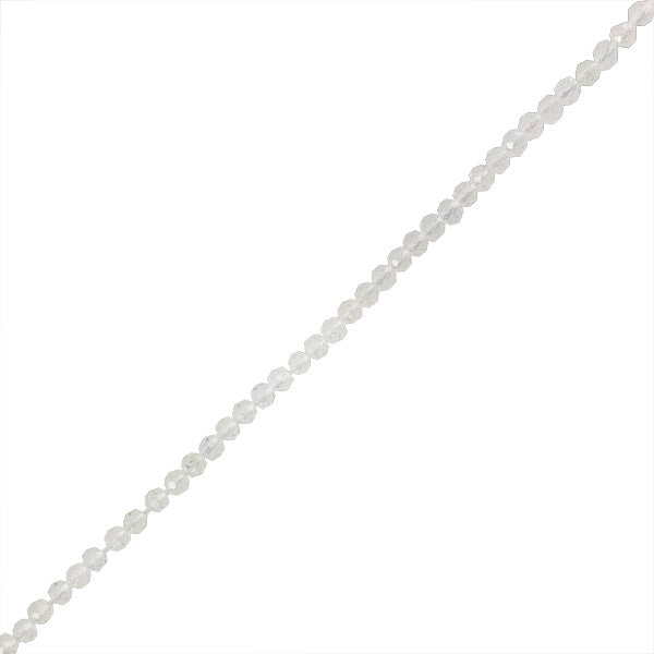 Cuarzo Esfera Facetada 4x4mm Transparente