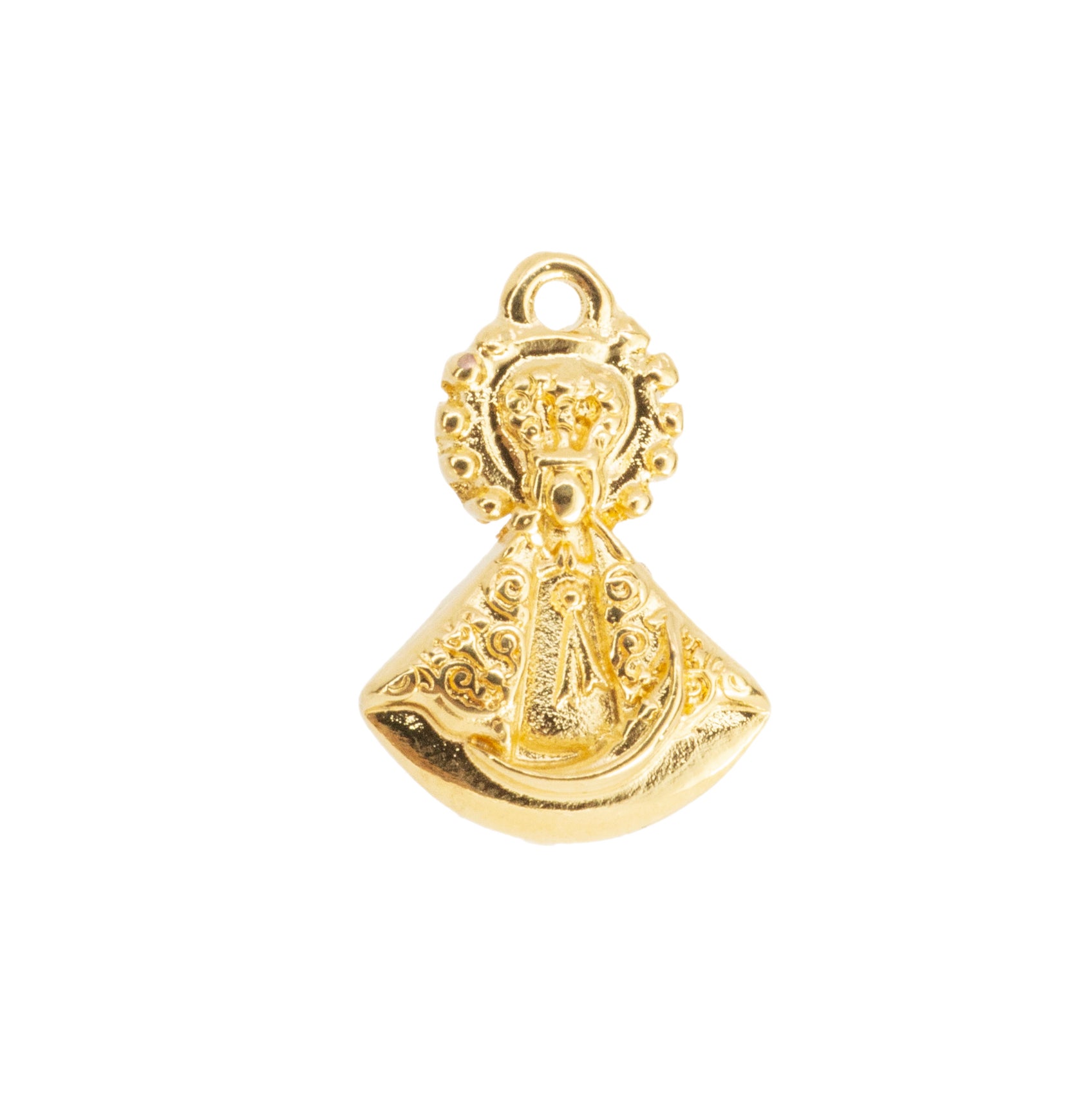 Dije Chapa Virgen San Juan de los Lagos 21x14.5mm Dorado