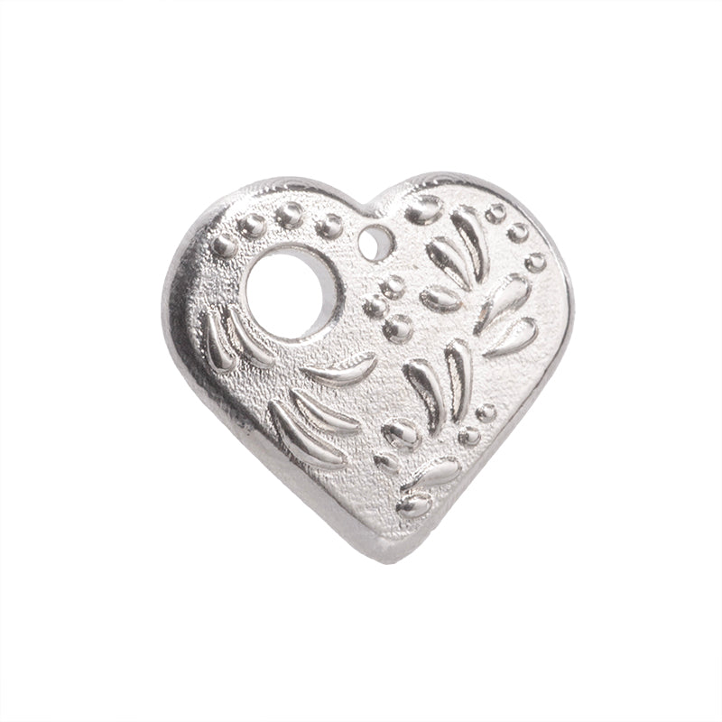 Dije Corazon Talavera 16x17.5mm Niquel