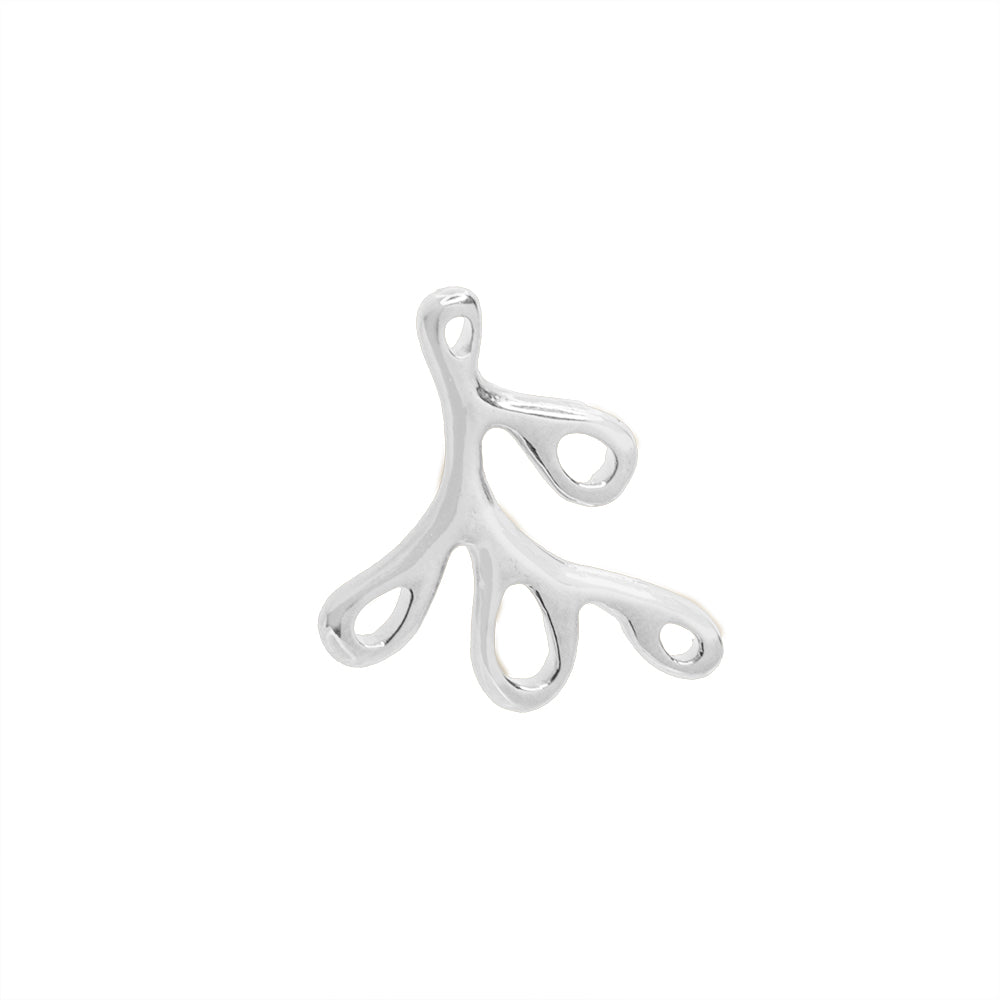 Dije Coral 27x20mm Níquel Brillante