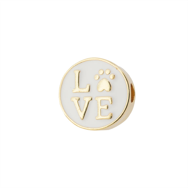 Dije Esmaltado Love 11.70mm Dorado