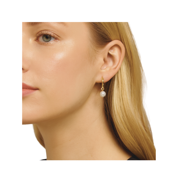 Arracada Redonda c/ Argollas Chica 16.4x14.8mm Dorado Brillante