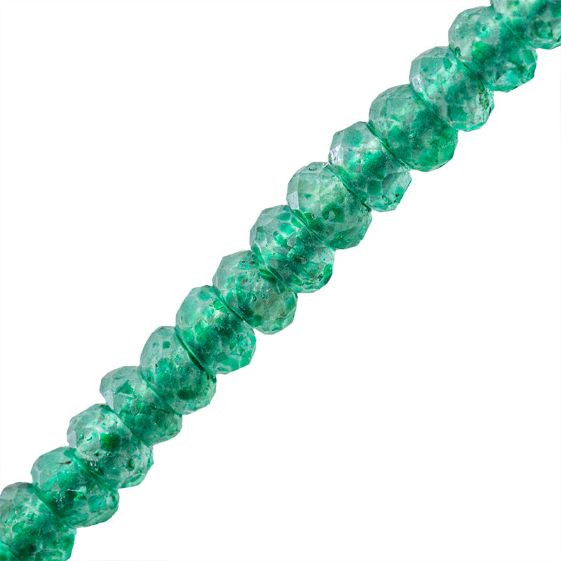 Esmeralda Rondela Facetada 1x2mm Verde