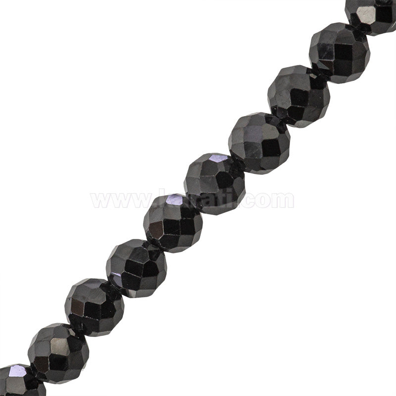 Espinela Esfera Facetada 3mm Negro