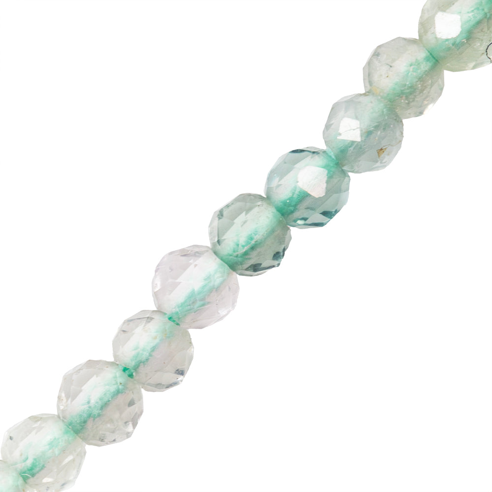 Fluorita Esfera Facetada 2mm Azul