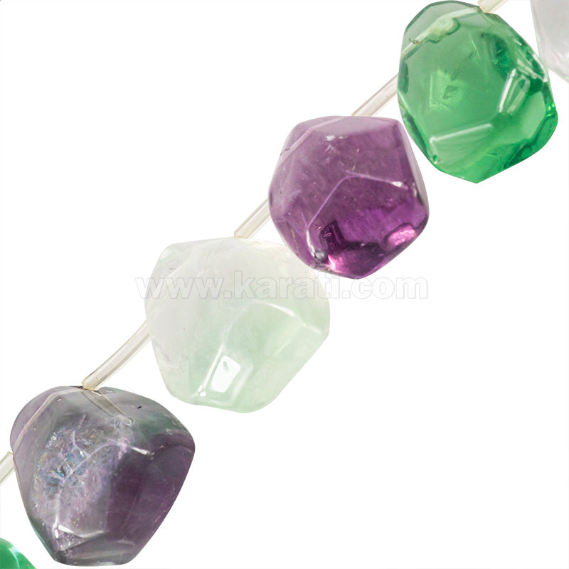 Fluorita Nugget 16x20mm Multicolor