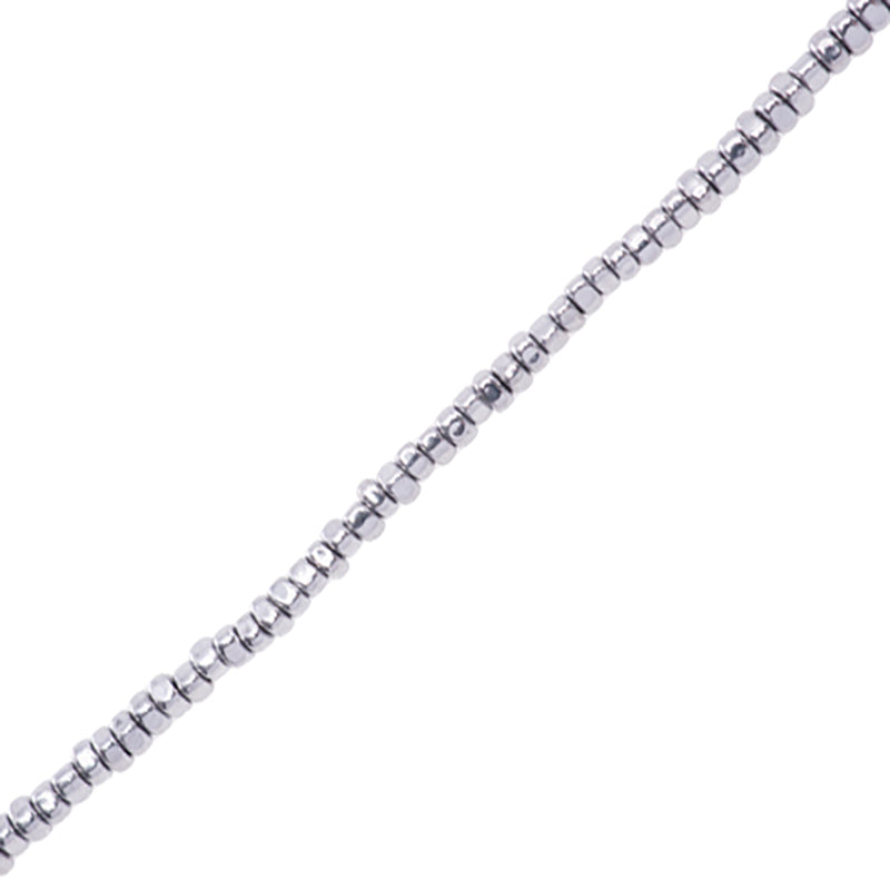 Hematita Rondela 1x2.5mm Plateado