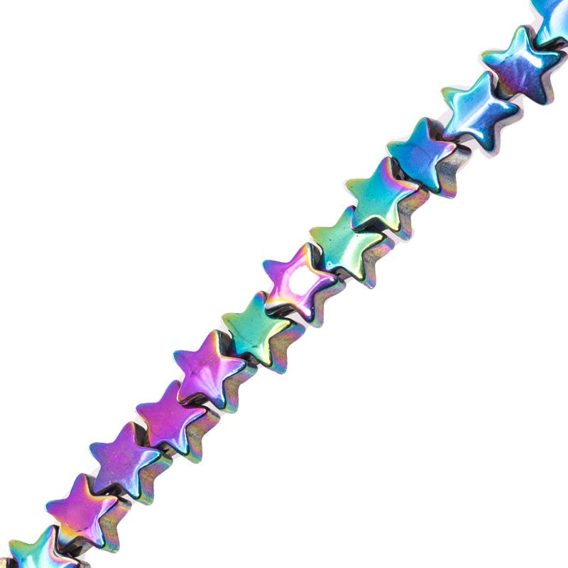 Hematita Estrella 4x4mm Tornasol