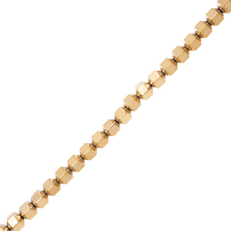Hematita Hexágono 4x4mm Dorado