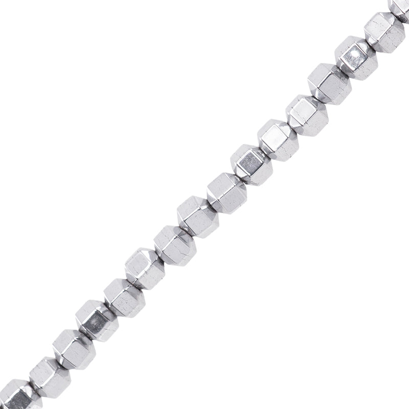 Hematita Hexágono 3x3mm Plateado