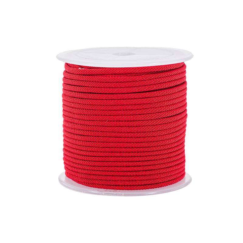 Cordón Poliéster Redondo 2.5mm Rojo