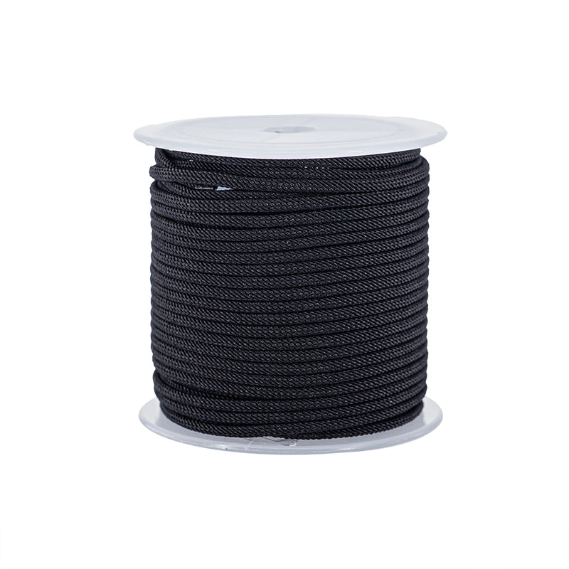Cordón Poliéster Redondo 2.5mm Negro