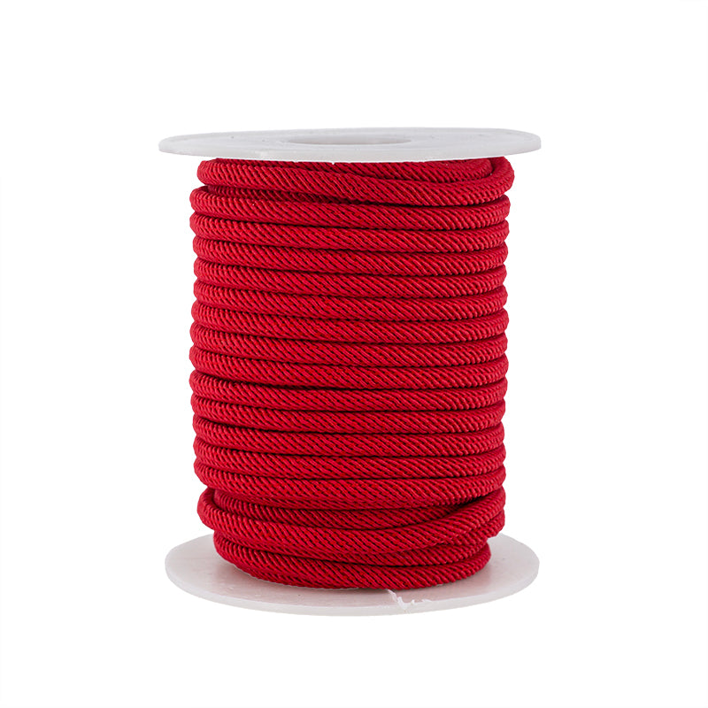 Cordón Poliéster Redondo 4mm Rojo