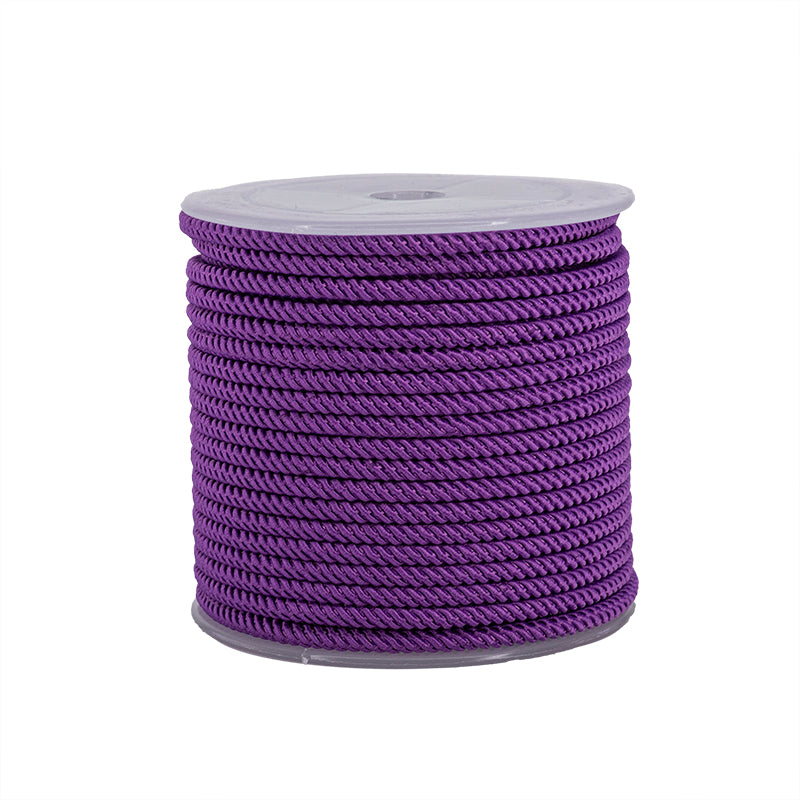 Cordón Poliéster Redondo Trenzado 3mm Morado