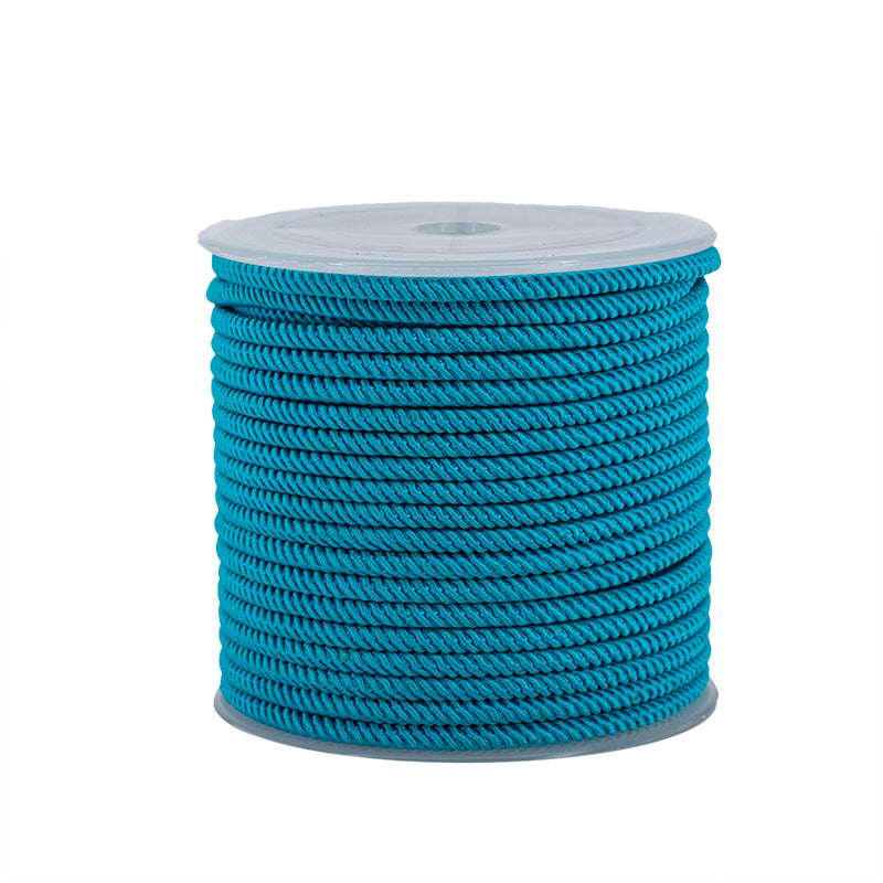 Cordón Poliéster Redondo Trenzado 3mm Azul