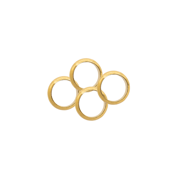 Argolla Media Cana 5x1.3mm Dorado Brillante