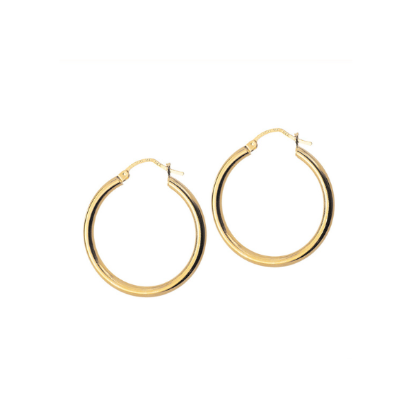 Arracada Redonda 31x3mm Dorado