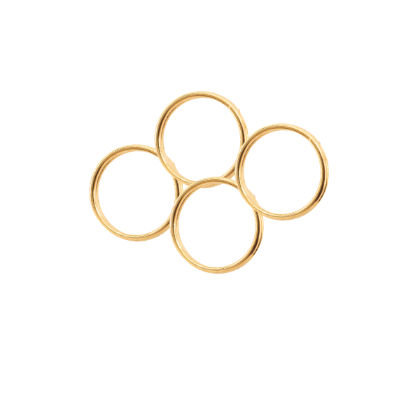 Argolla Doble 10x0.7mm Dorado Brillante