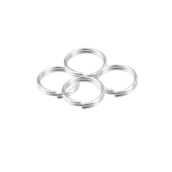 Argolla Doble 10x0.7mm Plateado Brillante