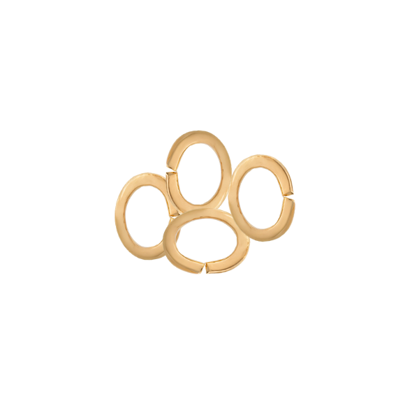 Argolla Sencilla Oval 4x5mm Dorado