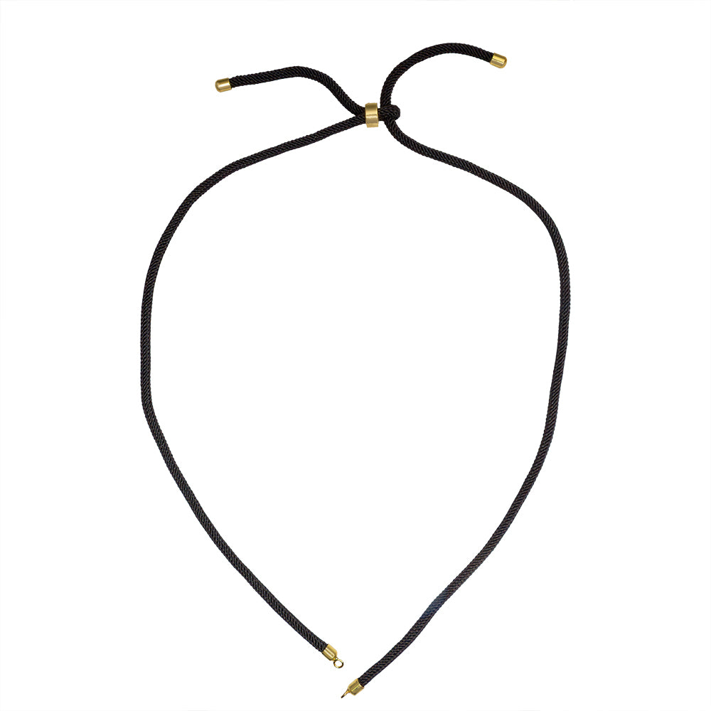 Collar Cordon con Chapa Negro