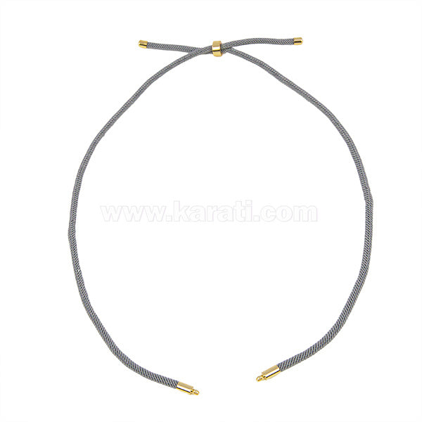 Collar Cordon con Chapa Gris
