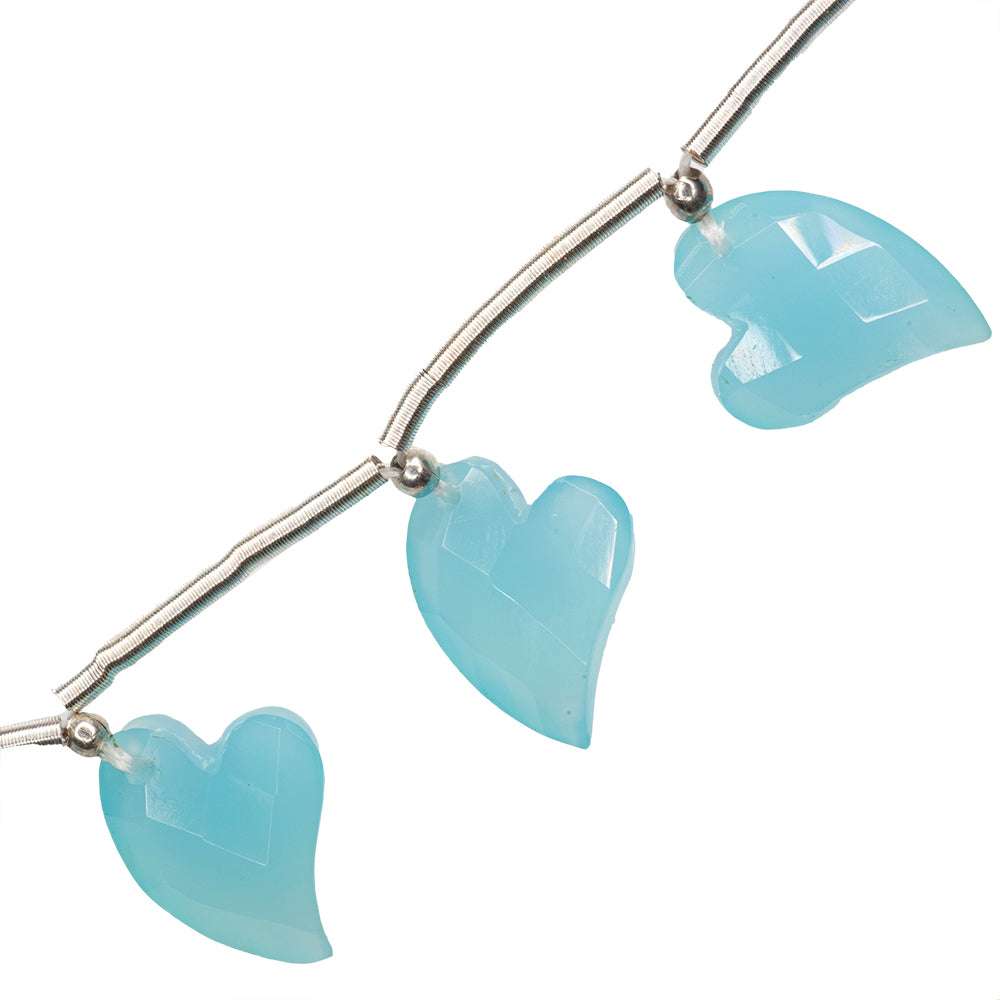 PF Onix Corazón Facetada 10x13.5mm Azul