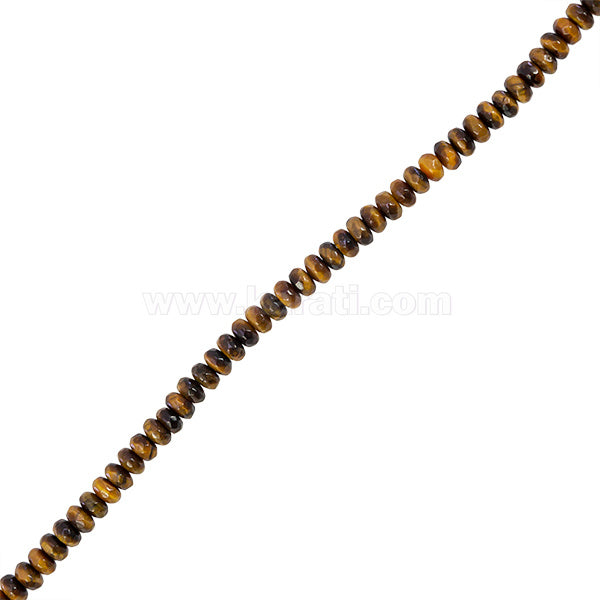 Ojo de Tigre Rondela Facetada 2x4mm Cafe