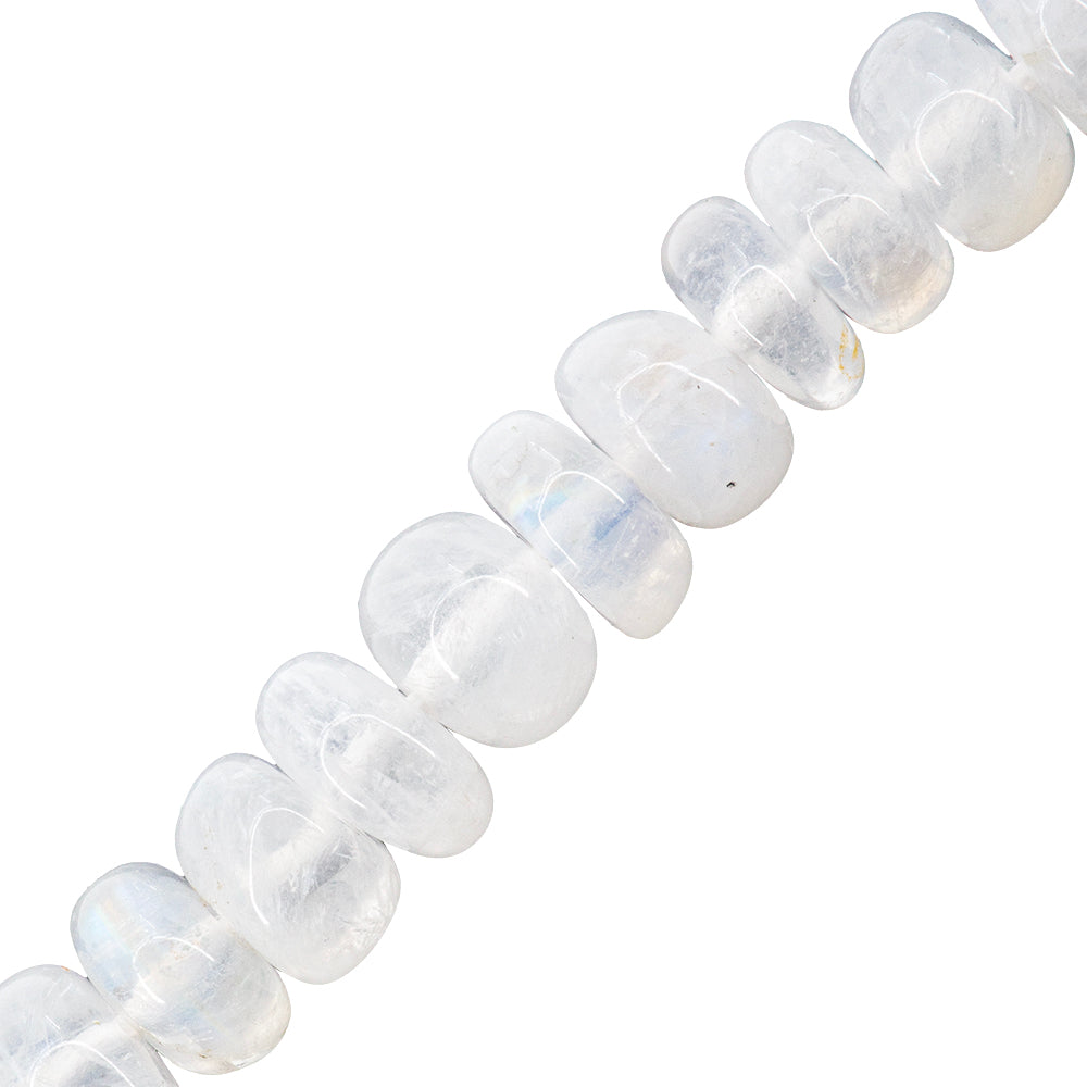 Piedra Luna Róndela 2-3x5mm Blanco