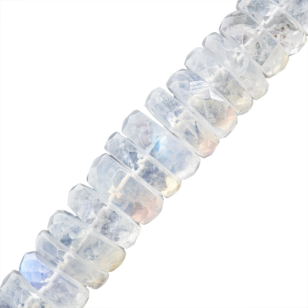 PF Piedra Luna Róndela Facetada Disminución 1-2.5x4-7mm Transparente