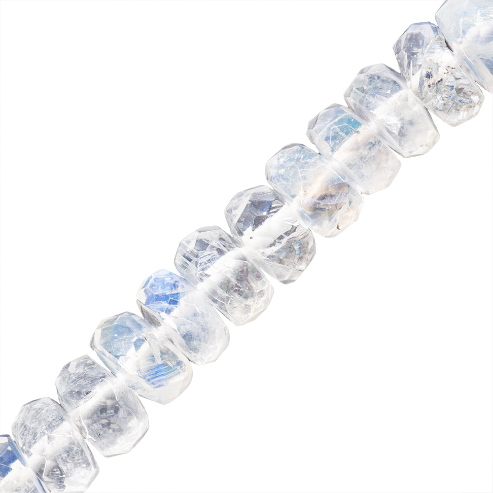 Piedra Luna Rondela Facetada 2.5-3x4-5mm Transparente