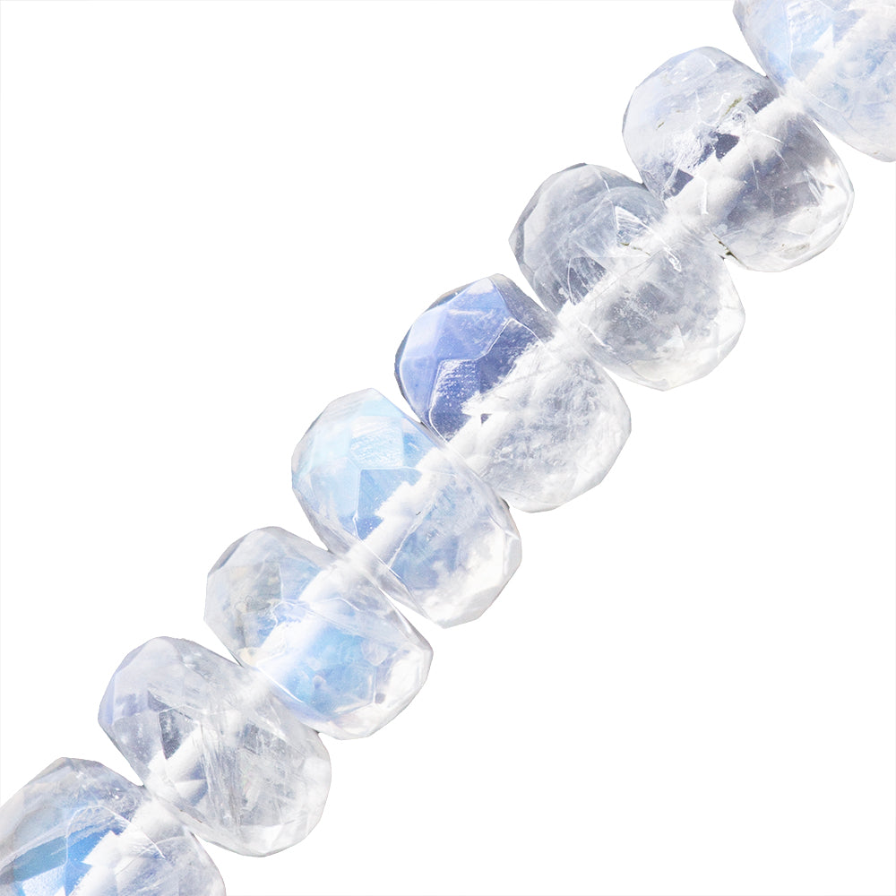 PF Piedra Luna Rondela Facetada 3-3.5x5mm Transparente