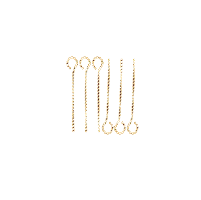 Alfiler Ojal con Textura 20x.7mm Dorado 1