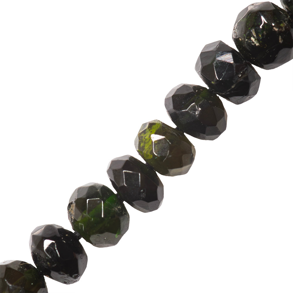 Turmalina Verde Rondela Facetada Irregular 3-4x4.5mm Brillante